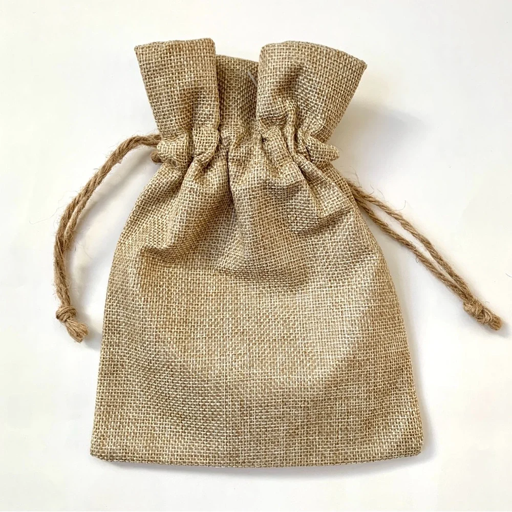 Pier 1 Easter eggs appliques burlap gift bags set of 4